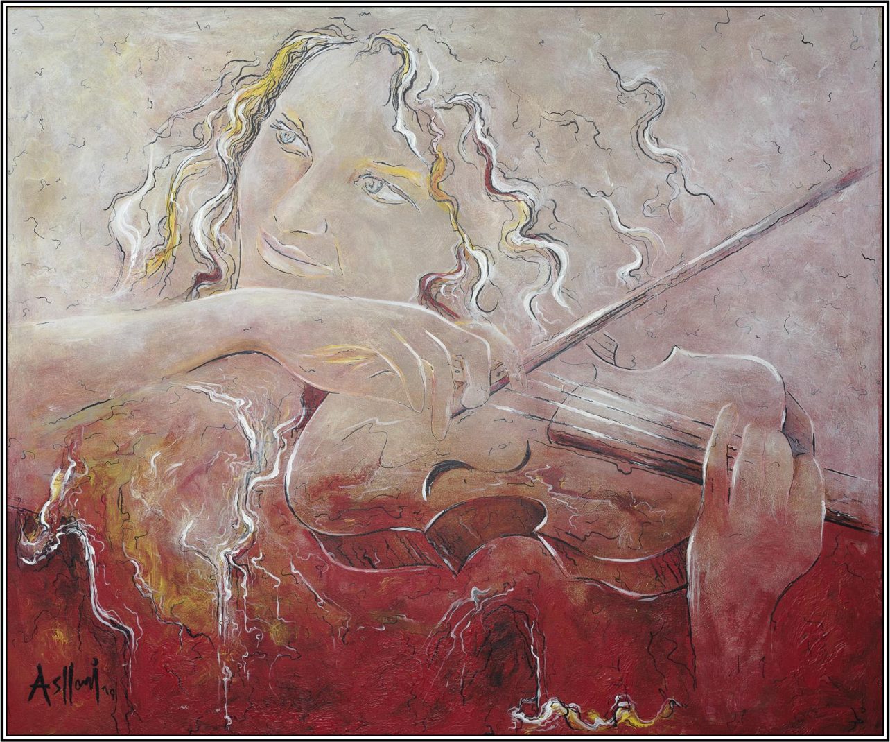 Violinistia_SAM-Samedin ASLLANI_Artiste Peintre Lausanne Suisse +41798496720